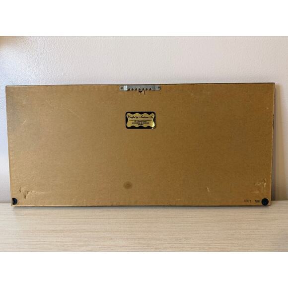 Vintage Framed Cross Stitch Classroom Homeschool Teacher 17.5Lx8W Cottagecore - Picture 5 of 8